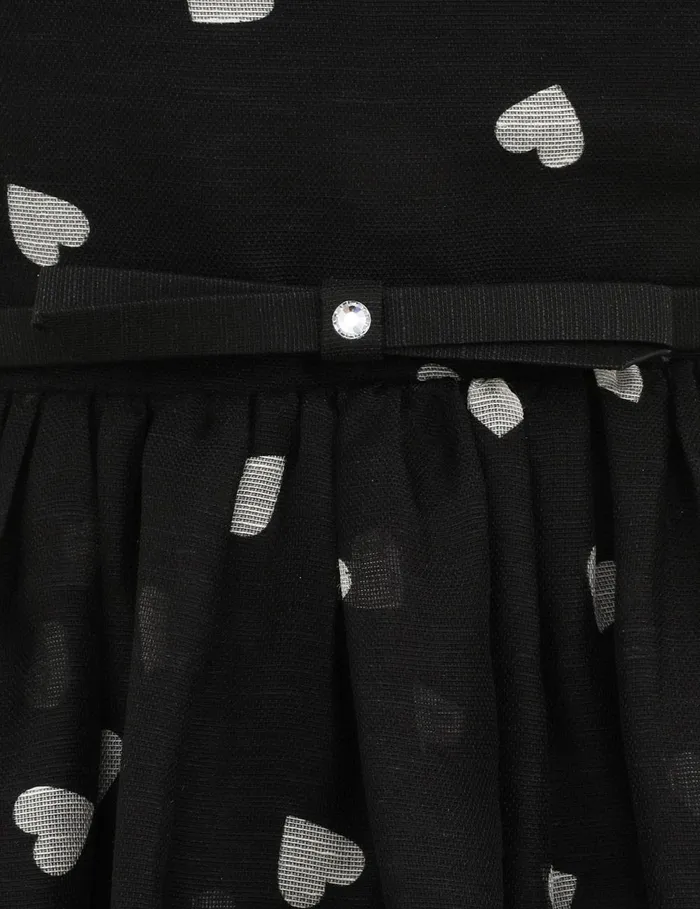 Women Clothing Zimmermann Crush Frilled Midi Dress Black Hearts