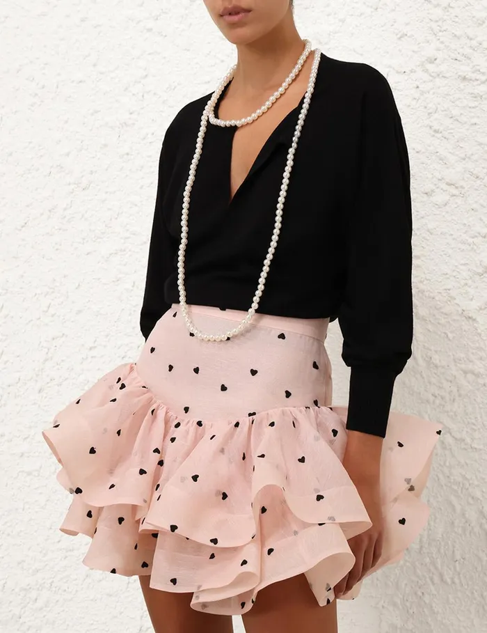Women Clothing Zimmermann Crush Necklace Sweater Black