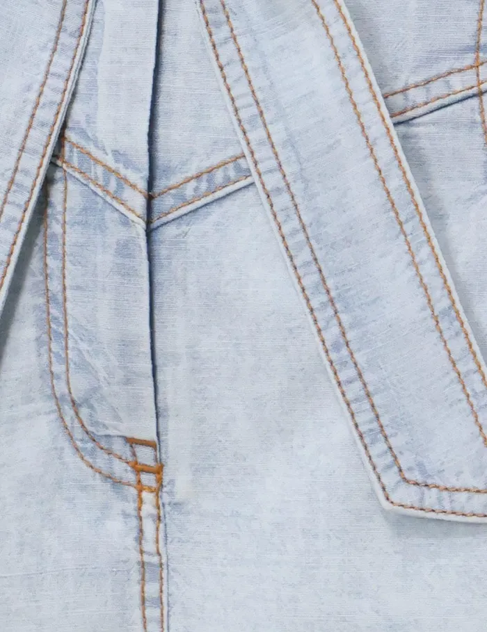 Women Clothing Zimmermann Denim Skirt Blue Smoke