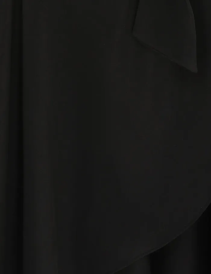 Women Clothing Zimmermann Silk Wrap Mini Dress Black