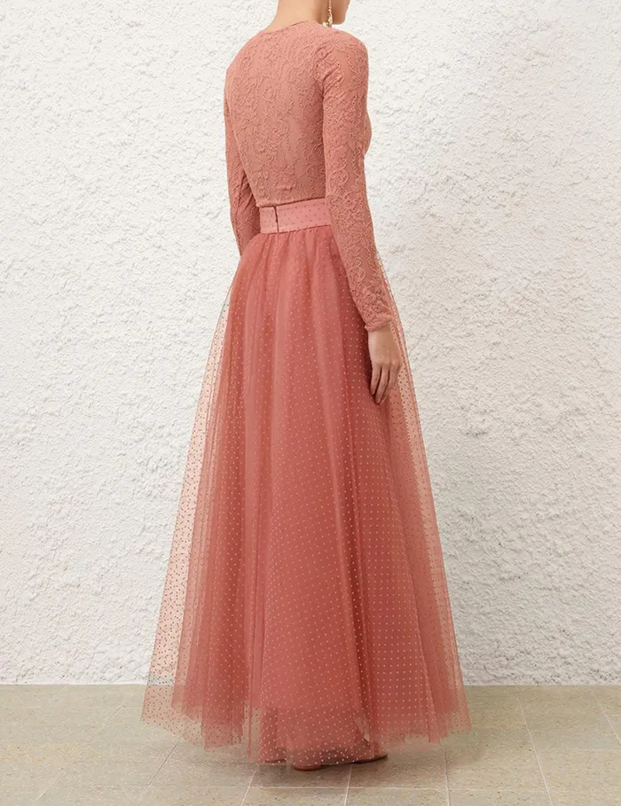 Women Clothing Zimmermann Tulle Skirt Blush
