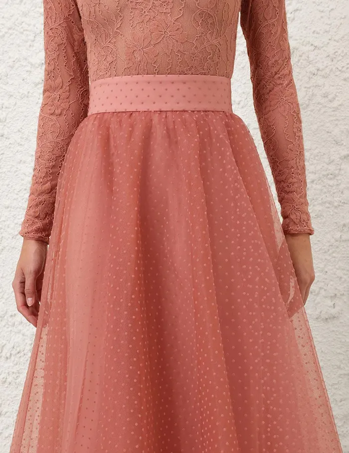 Women Clothing Zimmermann Tulle Skirt Blush