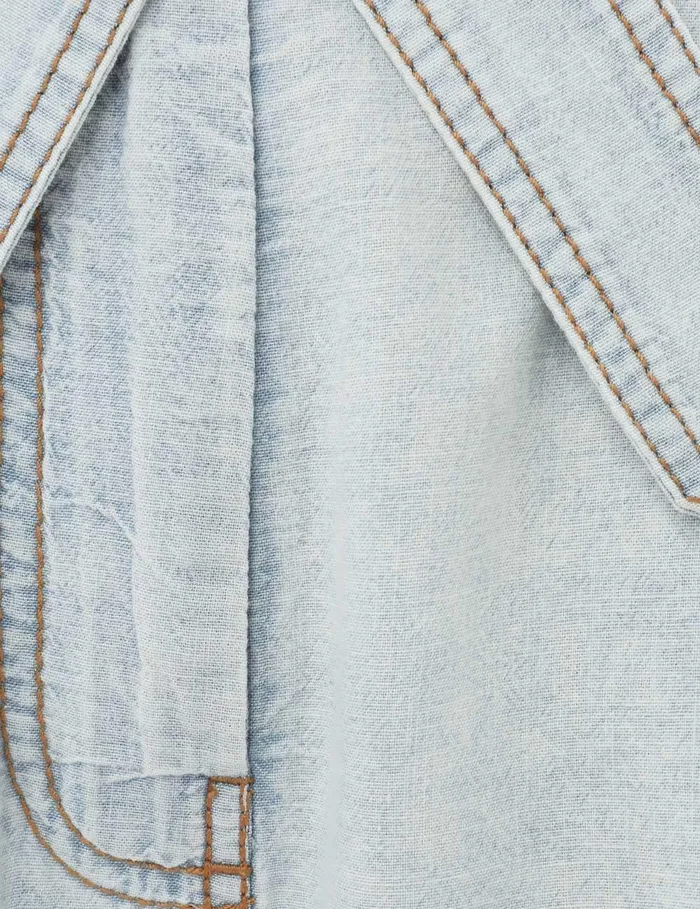 Women Clothing Zimmermann Wide Leg Denim Pant Blue Smoke