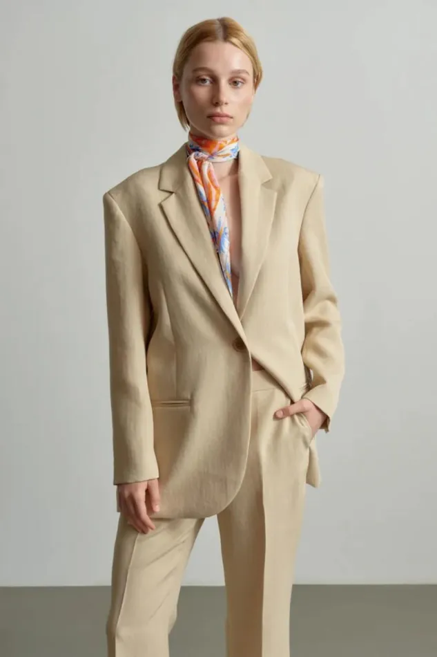 Women Coats and Jackets Lala Berlin Jacket Janet 8211 Viscose Mix 8211 Sesame Women Coats and Jackets Lala Berlin Jacket Janet 8211 Viscose Mix 8211 Sesame