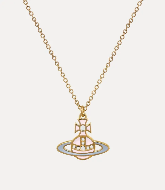 Women Concetta Bas Relief Pendant Necklace Goldpinkbluewhite Vivienne Westwood Necklaces Women Concetta Bas Relief Pendant Necklace Goldpinkbluewhite Vivienne Westwood Necklaces