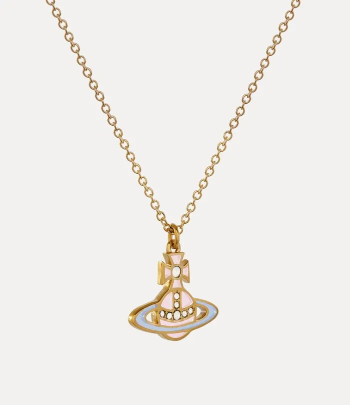Women Concetta Bas Relief Pendant Necklace Goldpinkbluewhite Vivienne Westwood Necklaces Women Concetta Bas Relief Pendant Necklace Goldpinkbluewhite Vivienne Westwood Necklaces