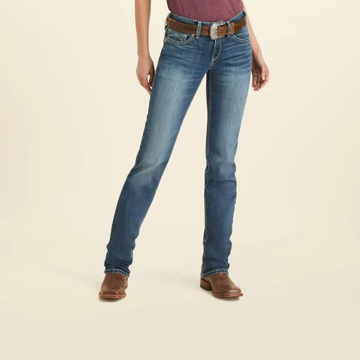 Women Denim Ariat REAL Mid Rise Michela Straight Jean Torrance