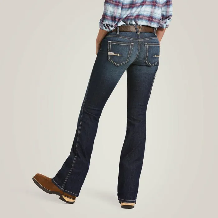Women Denim Ariat Rebar DuraStretch Riveter Boot Cut Jean Hallow Women Denim Ariat Rebar DuraStretch Riveter Boot Cut Jean Hallow