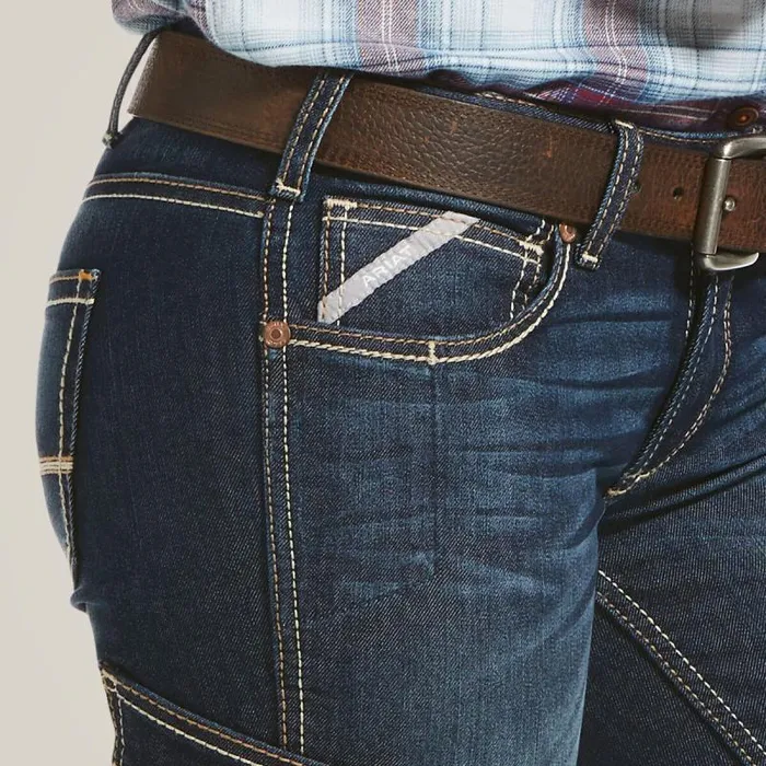 Women Denim Ariat Rebar DuraStretch Riveter Boot Cut Jean Hallow Women Denim Ariat Rebar DuraStretch Riveter Boot Cut Jean Hallow