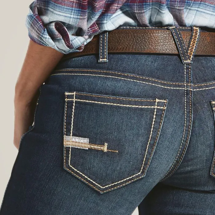 Women Denim Ariat Rebar DuraStretch Riveter Boot Cut Jean Hallow Women Denim Ariat Rebar DuraStretch Riveter Boot Cut Jean Hallow