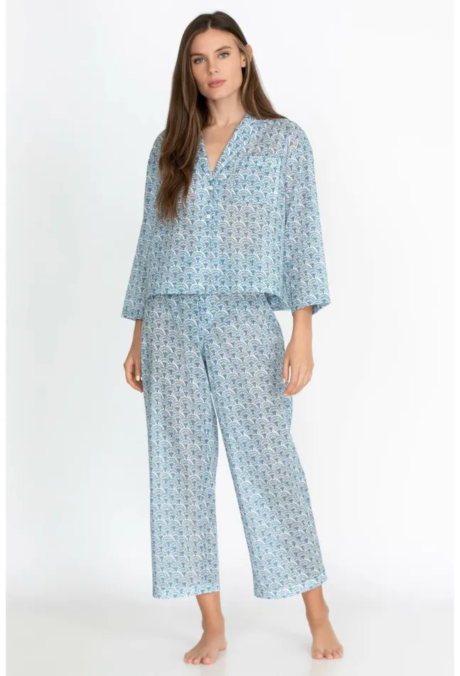 Women Drawstring Sleep Pant Multi Johnny Was Bottoms