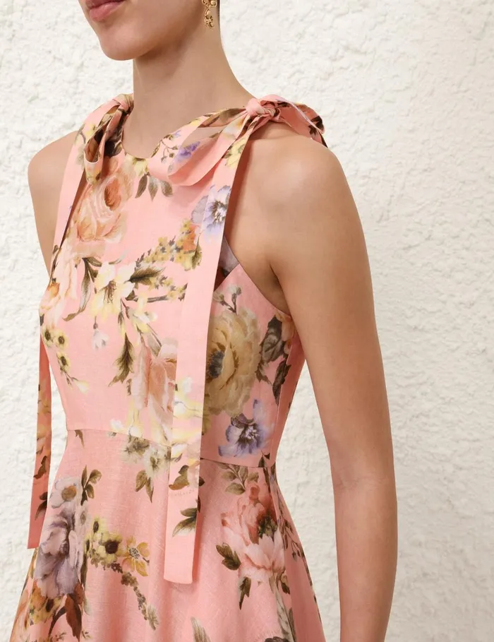 Women Dresses and Coverups Zimmermann Acacia Broderie Midi Dress Pink Floral