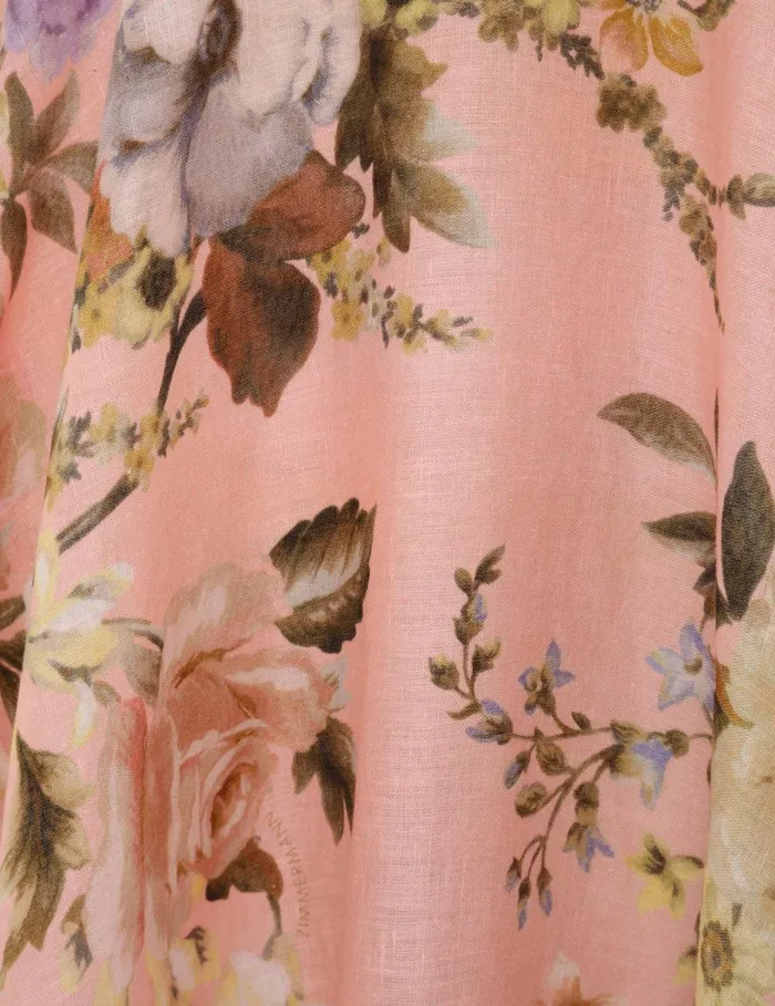 Women Dresses and Coverups Zimmermann Acacia Broderie Midi Dress Pink Floral