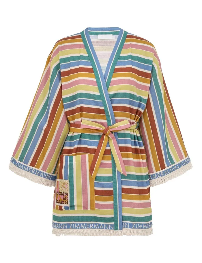 Women Dresses and Coverups Zimmermann Everley Robe Multi Stripe