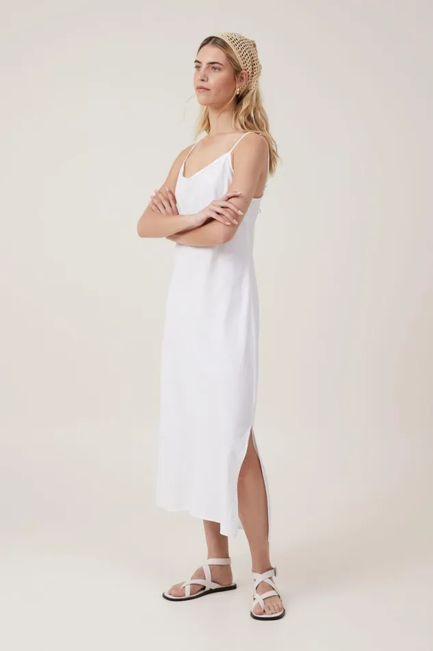 Women Dresses Cotton On Haven Slip Midi Dress White