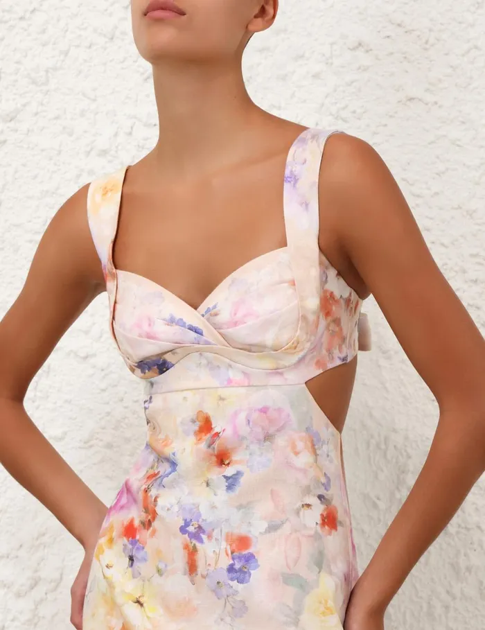Women Dresses Zimmermann Crush Midi Dress Multi Floral