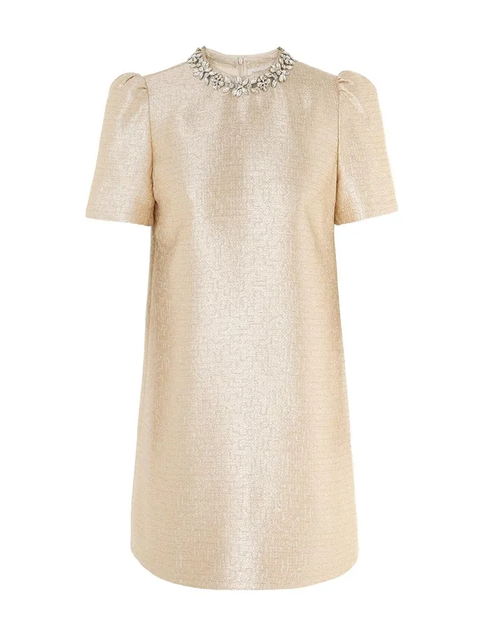 Women Dresses Zimmermann Crush Shift Dress Gold