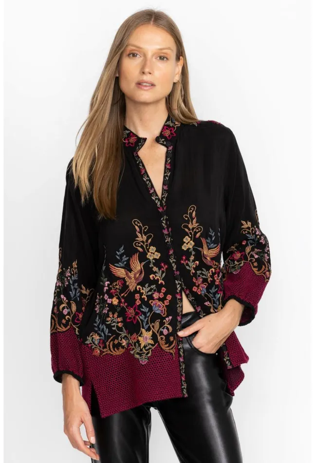 Women Eleana Blouse Black Johnny Was Tops