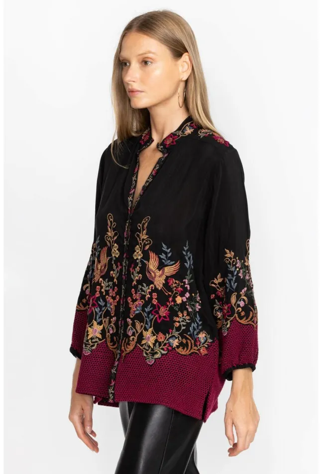 Women Eleana Blouse Black Johnny Was Tops