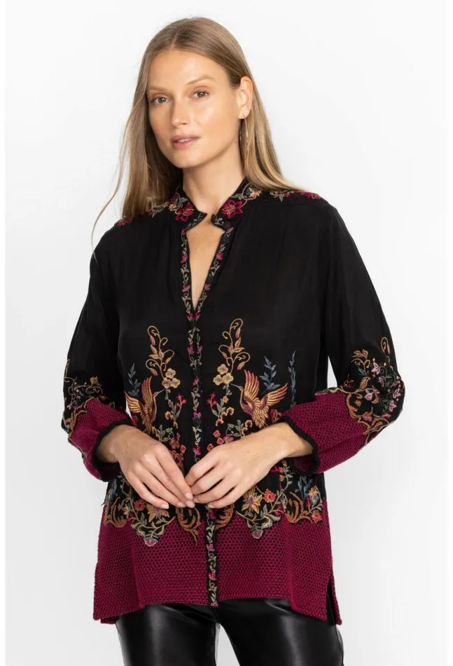Women Eleana Blouse Black Johnny Was Tops