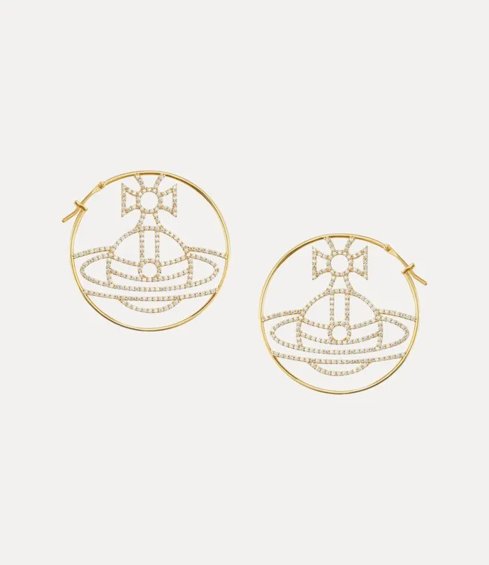 Women Eloisa Hoop Earrings Goldwhitecz Vivienne Westwood Earrings