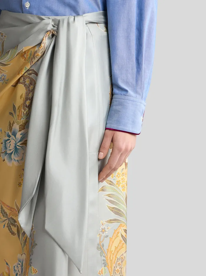 Women Etro Skirts Printed Silk Skirt Yellow Women Etro Skirts Printed Silk Skirt Yellow