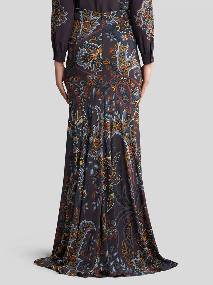 Women Etro Skirts Stretch Sable Paisley Skirt Black Women Etro Skirts Stretch Sable Paisley Skirt Black