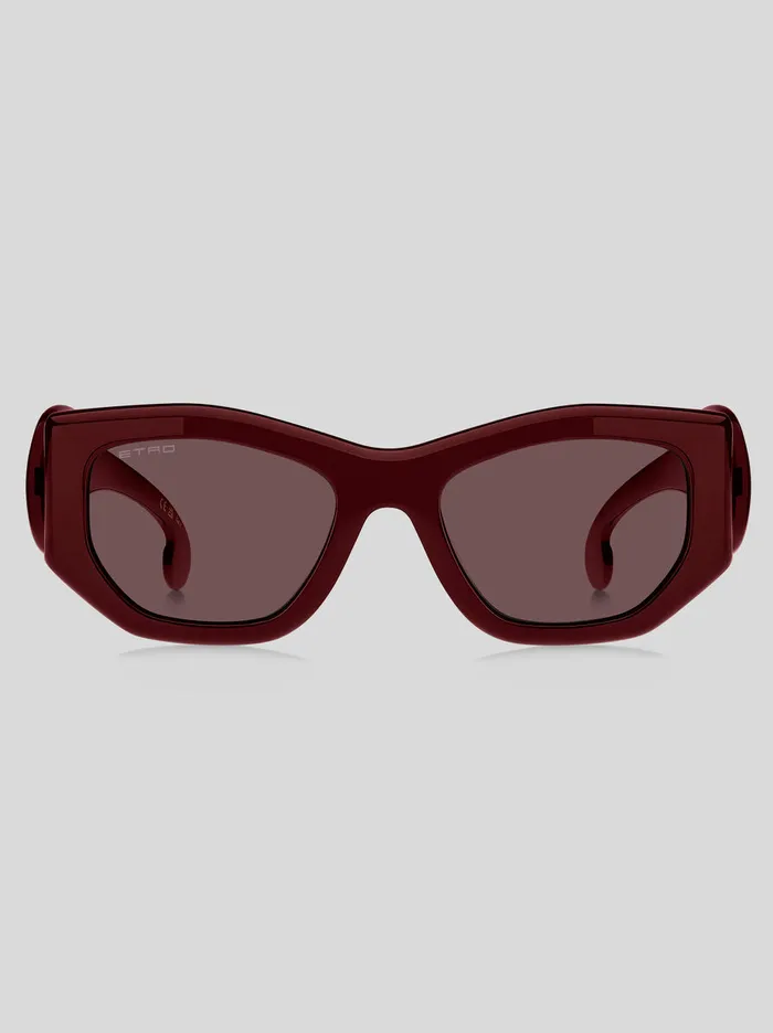 Women Etro Sunglasses Paisley Sunglasses Burgundy