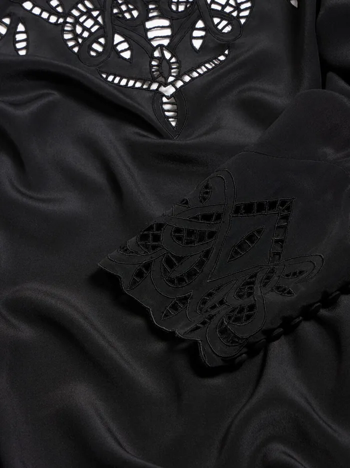 Women Etro Tops Crepe De Chine Top Black Women Etro Tops Crepe De Chine Top Black