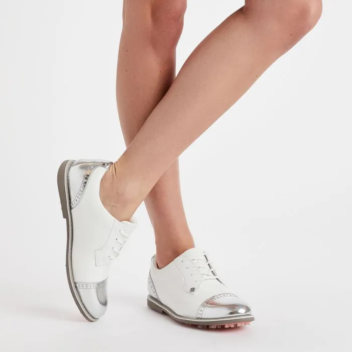 Women GFORE White Cap Toe Gallivanter Golf Shoes