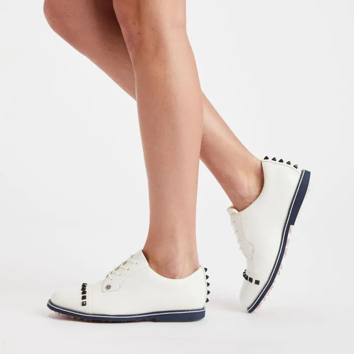 Women GFORE White Stud Cap Toe Golf Shoes Women GFORE White Stud Cap Toe Golf Shoes