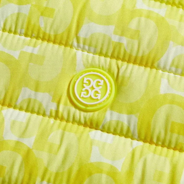 Women GFORE Yellow Hybrid G039s Tech Jersey Hooded Golf Sweater