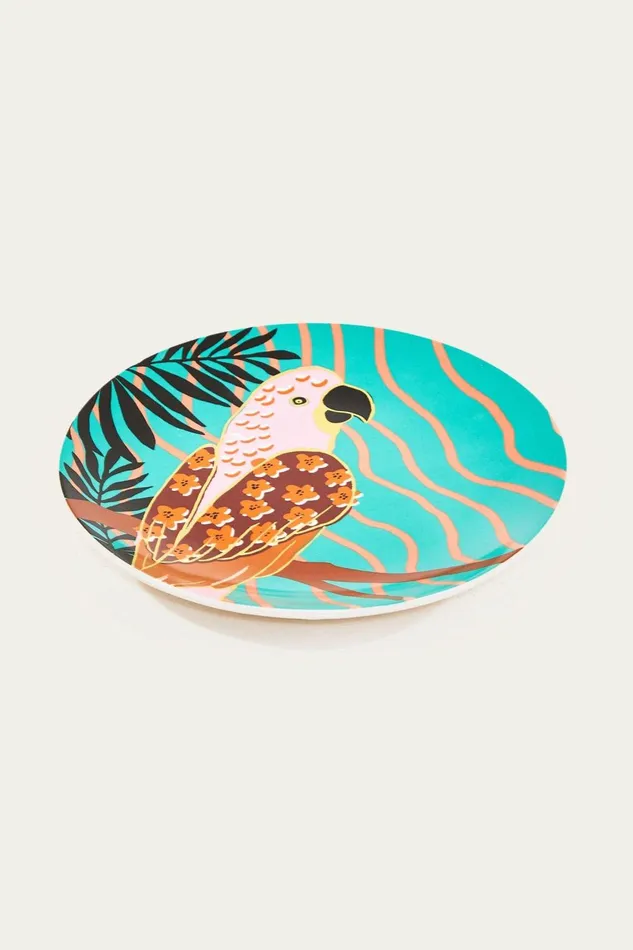 Women Happiness A La Table Farm Rio Parrot Plate