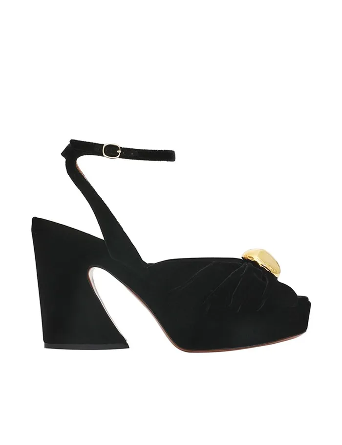 Women Heeled Sandals Zimmermann Gleam Sandal 120 Black