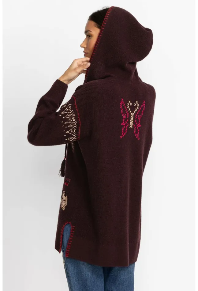 Women Ivey Baja Pullover Eggplant Johnny Was Tops