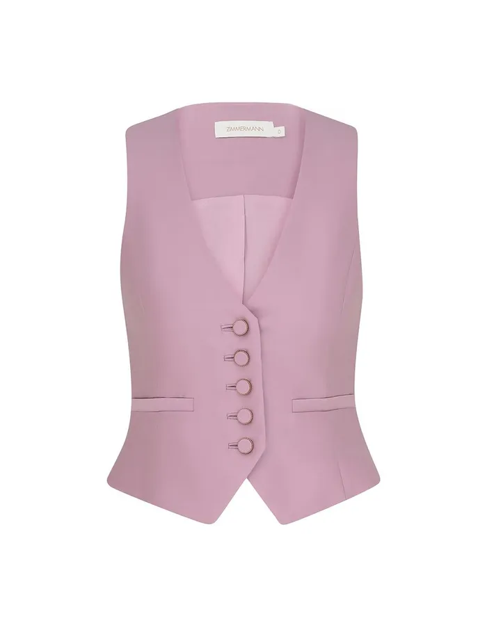 Women Jackets and Coats Zimmermann Illustration Tailored Vest Lilac