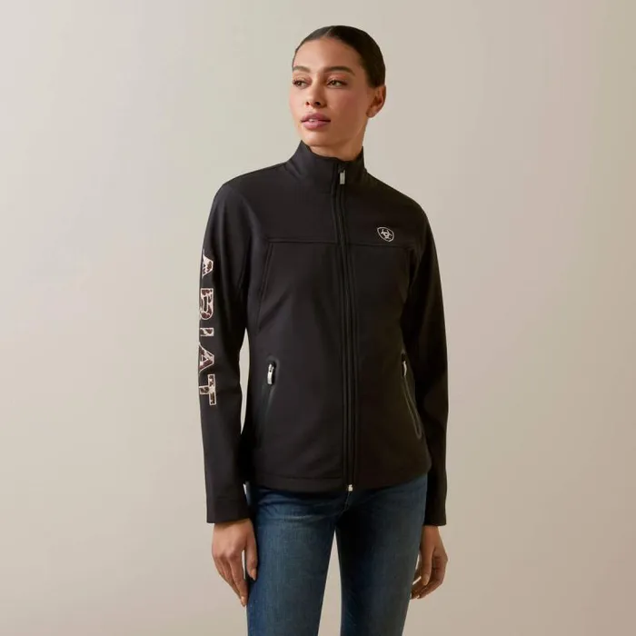 Women Jackets and Vests Ariat New Team Softshell Jacket Blackpony