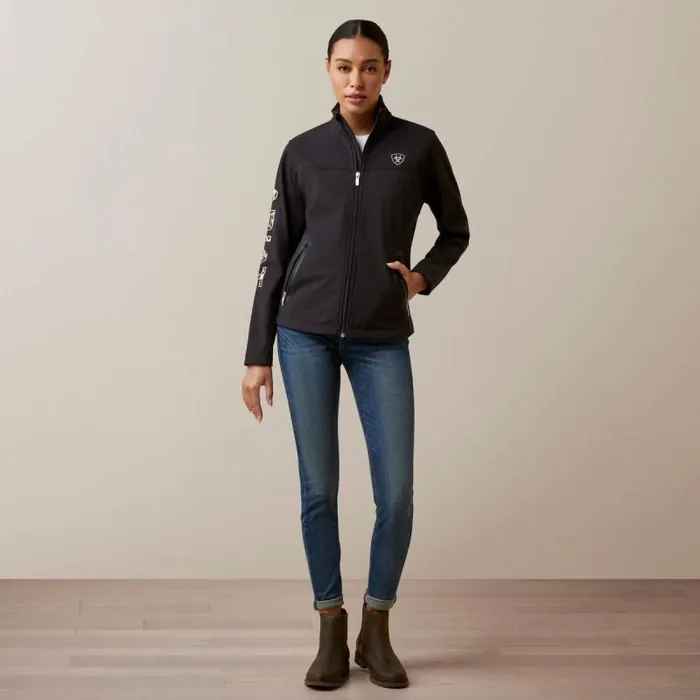 Women Jackets and Vests Ariat New Team Softshell Jacket Blackpony Women Jackets and Vests Ariat New Team Softshell Jacket Blackpony