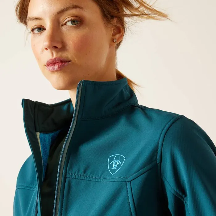 Women Jackets and Vests Ariat New Team Softshell Jacket Reflecting Pond Women Jackets and Vests Ariat New Team Softshell Jacket Reflecting Pond
