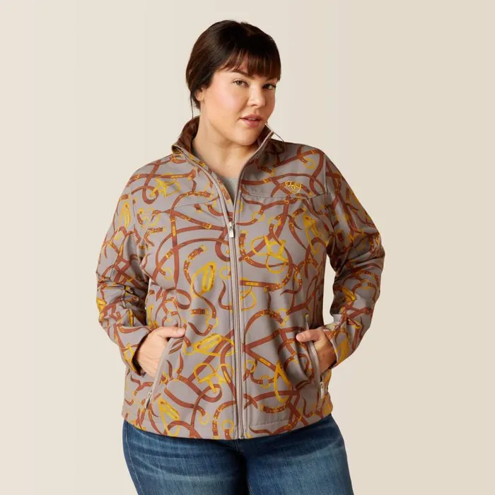 Women Jackets and Vests Ariat New Team Softshell Jacket Zinc Bridle Women Jackets and Vests Ariat New Team Softshell Jacket Zinc Bridle