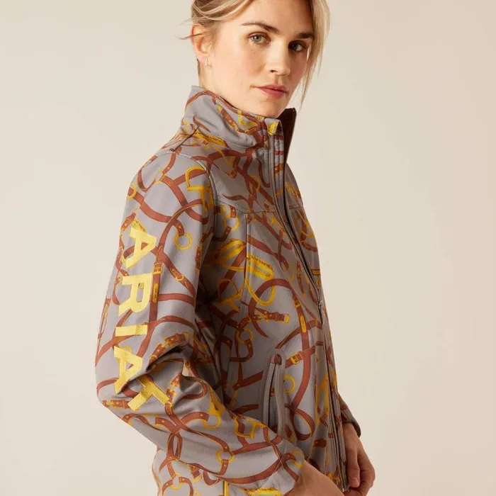 Women Jackets and Vests Ariat New Team Softshell Jacket Zinc Bridle Women Jackets and Vests Ariat New Team Softshell Jacket Zinc Bridle