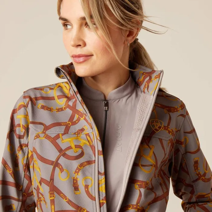 Women Jackets and Vests Ariat New Team Softshell Jacket Zinc Bridle Women Jackets and Vests Ariat New Team Softshell Jacket Zinc Bridle