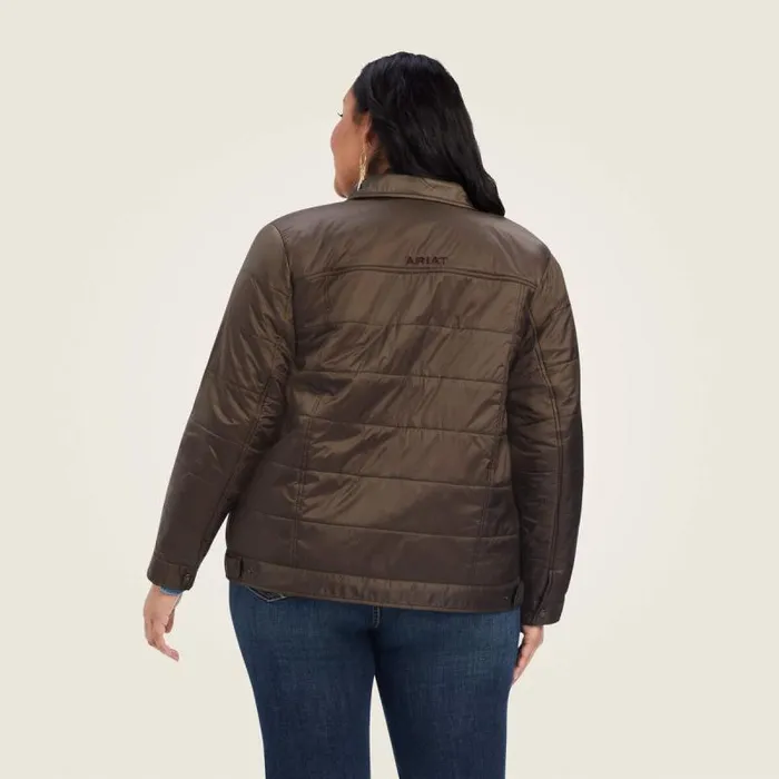 Women Jackets and Vests Ariat Puffer Trucker Insulated Jacket Banyan Bark Women Jackets and Vests Ariat Puffer Trucker Insulated Jacket Banyan Bark