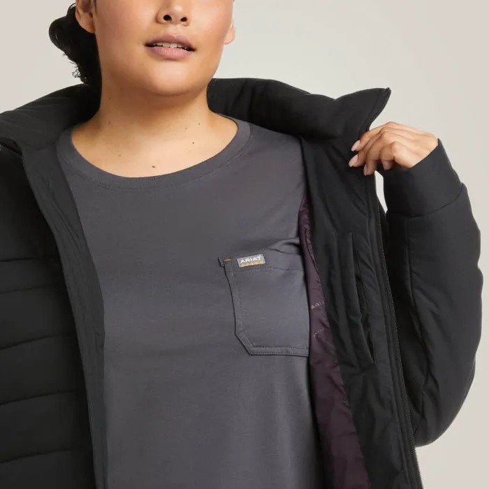 Women Jackets and Vests Ariat Rebar Valkyrie Stretch Canvas Insulated Jacket Black Women Jackets and Vests Ariat Rebar Valkyrie Stretch Canvas Insulated Jacket Black