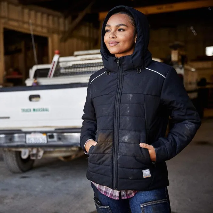 Women Jackets and Vests Ariat Rebar Valkyrie Stretch Canvas Insulated Jacket Black Women Jackets and Vests Ariat Rebar Valkyrie Stretch Canvas Insulated Jacket Black