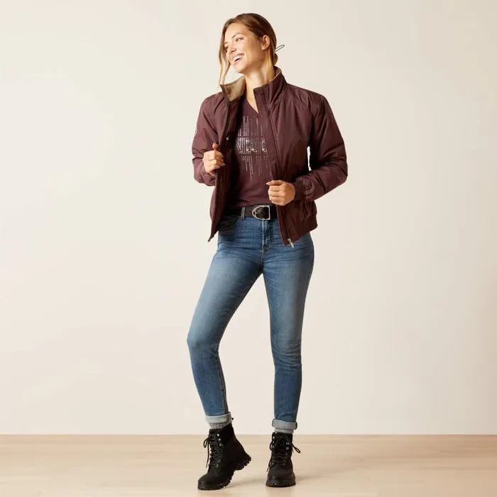 Women Jackets and Vests Ariat Stable Insulated Jacket Huckleberry Women Jackets and Vests Ariat Stable Insulated Jacket Huckleberry