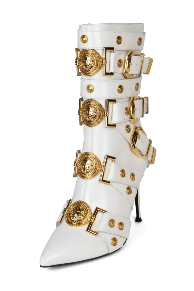 Women Jeffrey Campbell Ankle To Mid LOYALTY Black Patent Gold