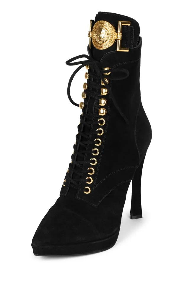 Women Jeffrey Campbell Ankle To Mid WATCHME Black Suede Gold