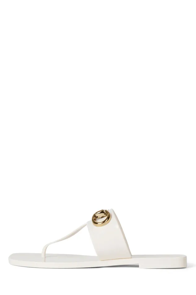Women Jeffrey Campbell Flat ALILBIT Cream Shiny