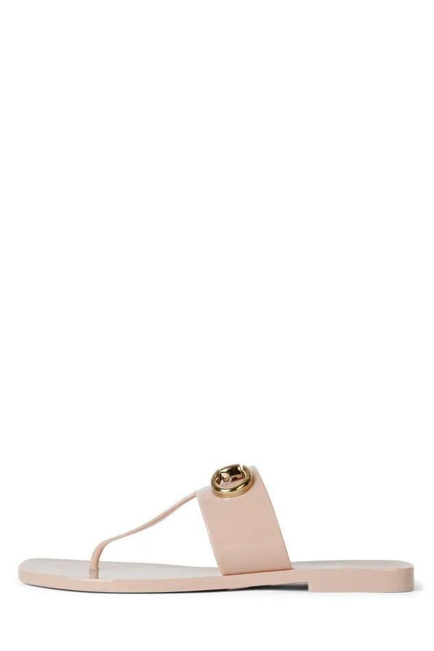 Women Jeffrey Campbell Flat ALILBIT Cream Shiny